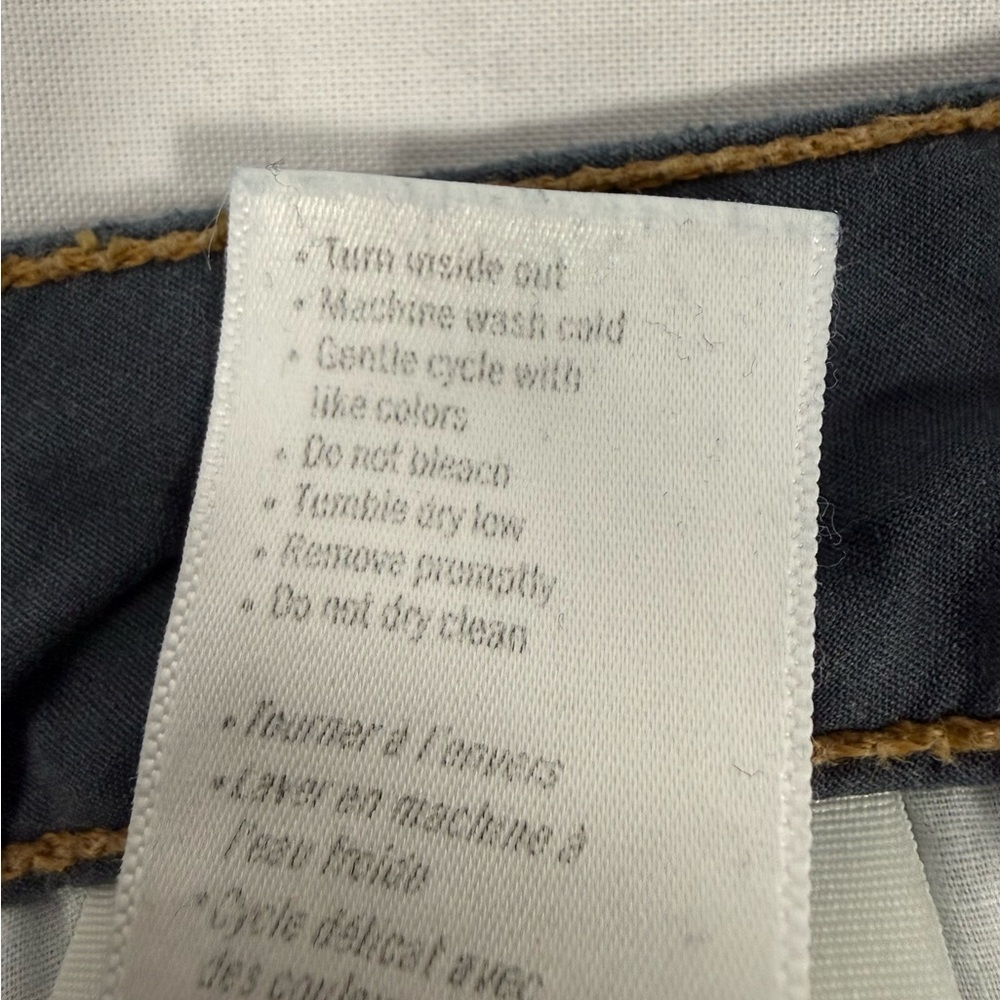 Skyline Ankle Peg PAIGE Blue Cotton Blend Raw Hem Slim Skinny Jeans 32 - Picture 10 of 12